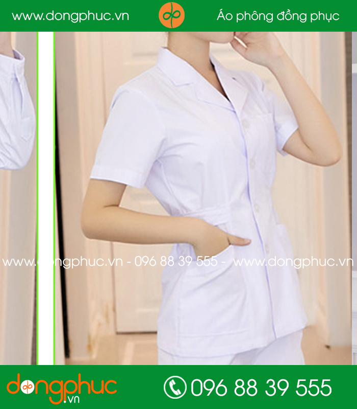 đồng phục spa màu trắng
